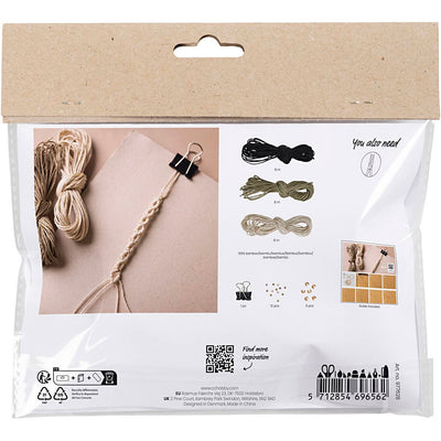 Creativ company https: www.cchobby.nl mini-hobbyset-macrame-armband-zwart-olijfbruin-zandkleur-1-doos