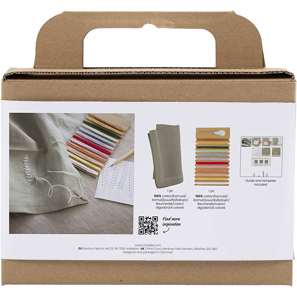 Creative Company Mini hobbyset ricamo service Dusty Green