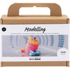 Creativ company mini hobby set para esculpir, monster freddy, rosa neón, 1 caja