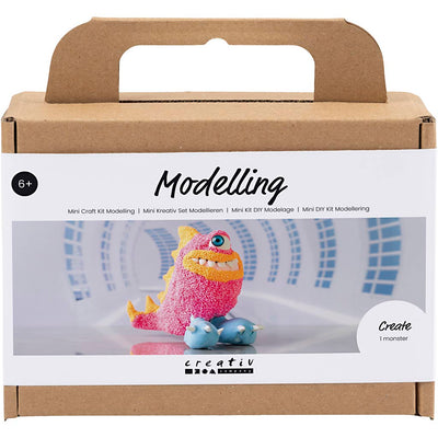 Creativ company mini hobby set para esculpir, monster freddy, rosa neón, 1 caja