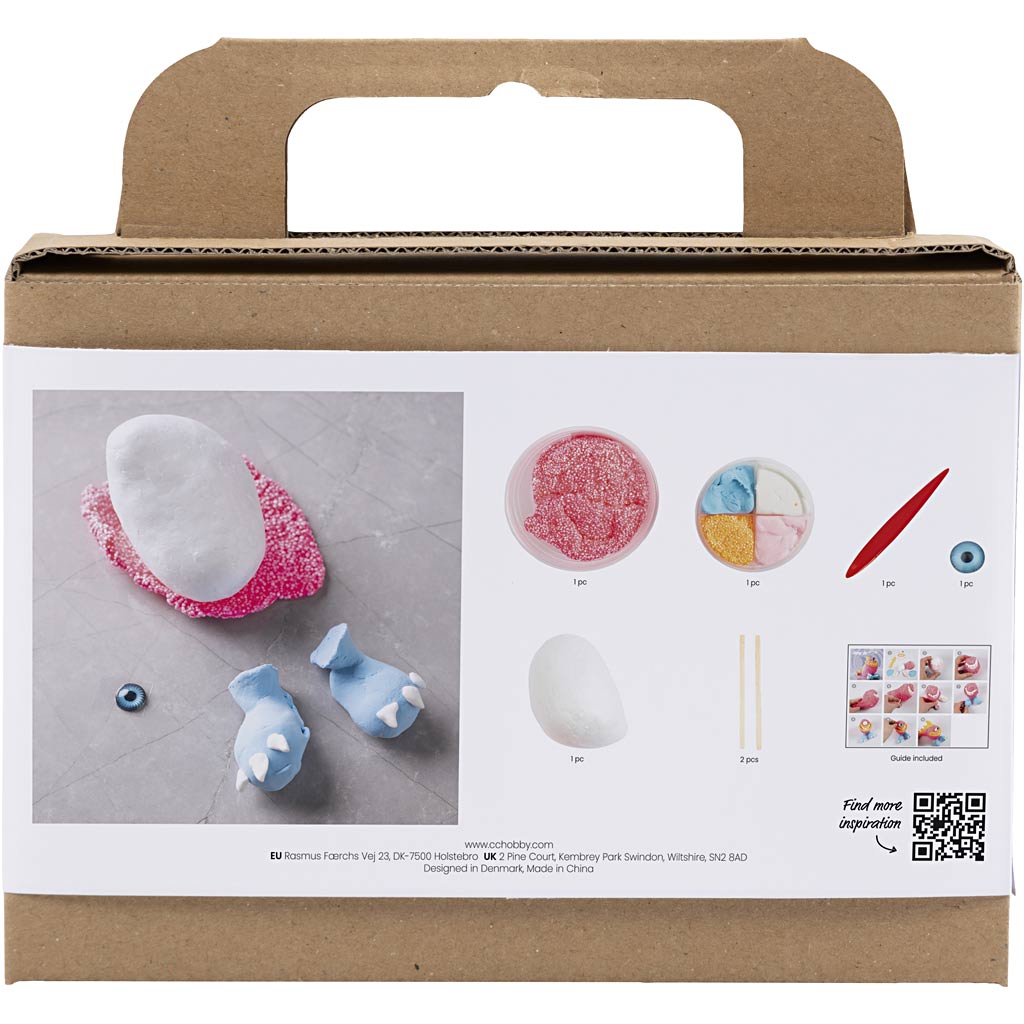 Mini set hobby per scultura Creativ Company, Monster Freddy, rosa neon, 1 scatola