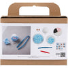 Creativ company mini set de hobby para esculpir, monster bobby, azul claro, 1 caja