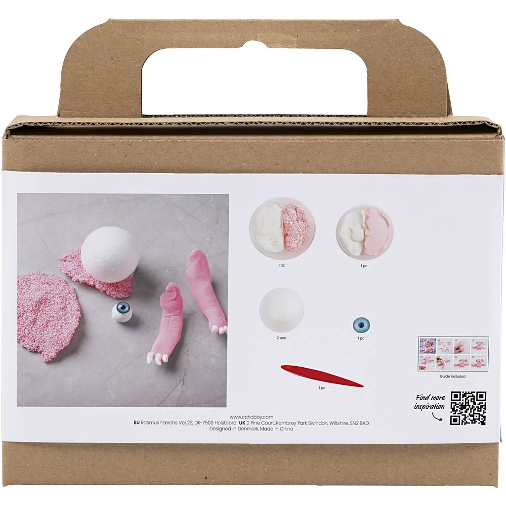 Mini set hobby per scultura Creativ Company, Monster Sally, rosa chiaro, 1 scatola