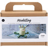 Creativ company mini set de hobby para esculpir, monster lulu, verde claro, verde oscuro, 1 caja
