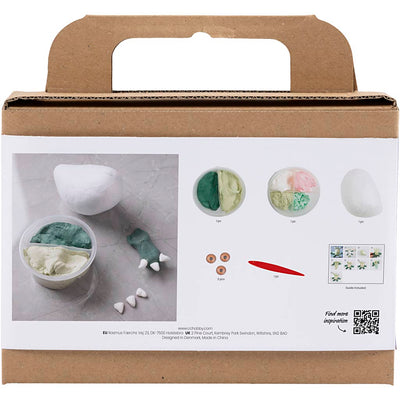 Creativ company mini set de hobby para esculpir, monster lulu, verde claro, verde oscuro, 1 caja