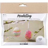 Creativ Company Mini HobbySet modeling egg with beads, 2st. - afbeelding 1
