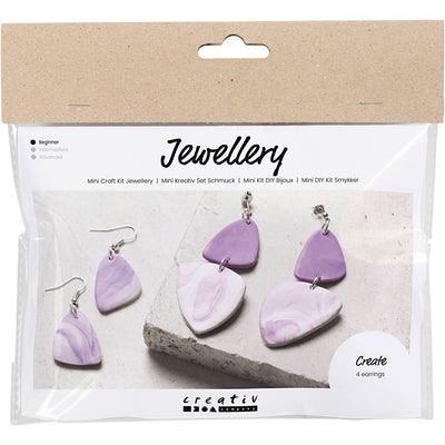 Creative Company Mini hobbyset Orecchini di gioielli viola