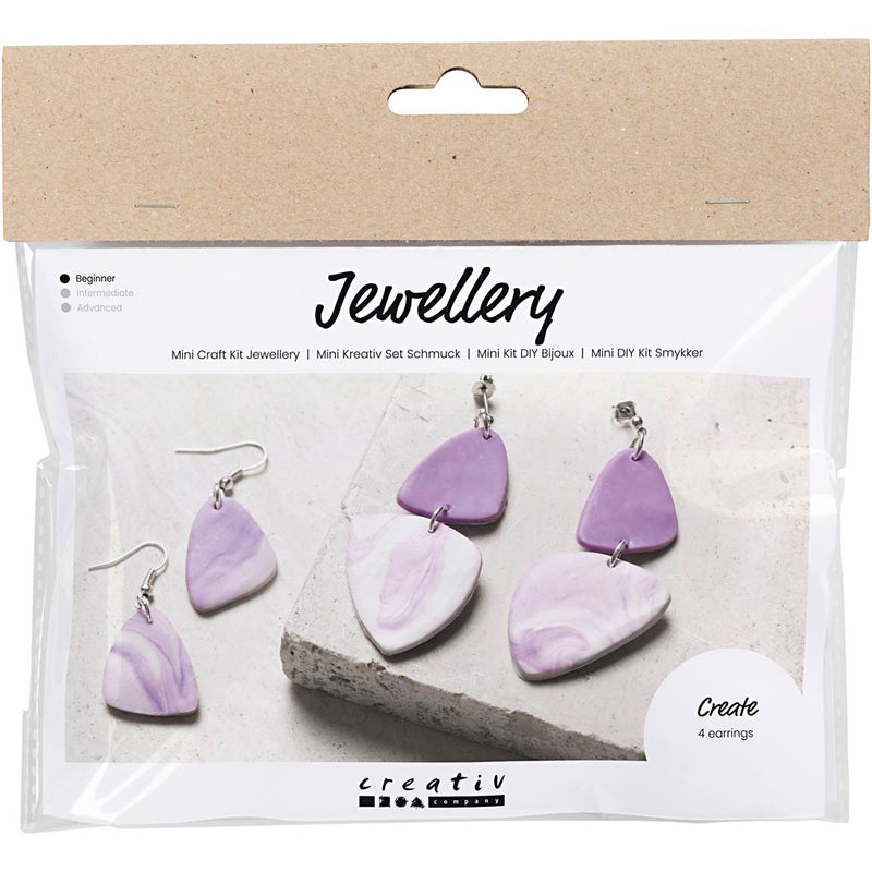 Creative Company Mini hobbyset Orecchini di gioielli viola