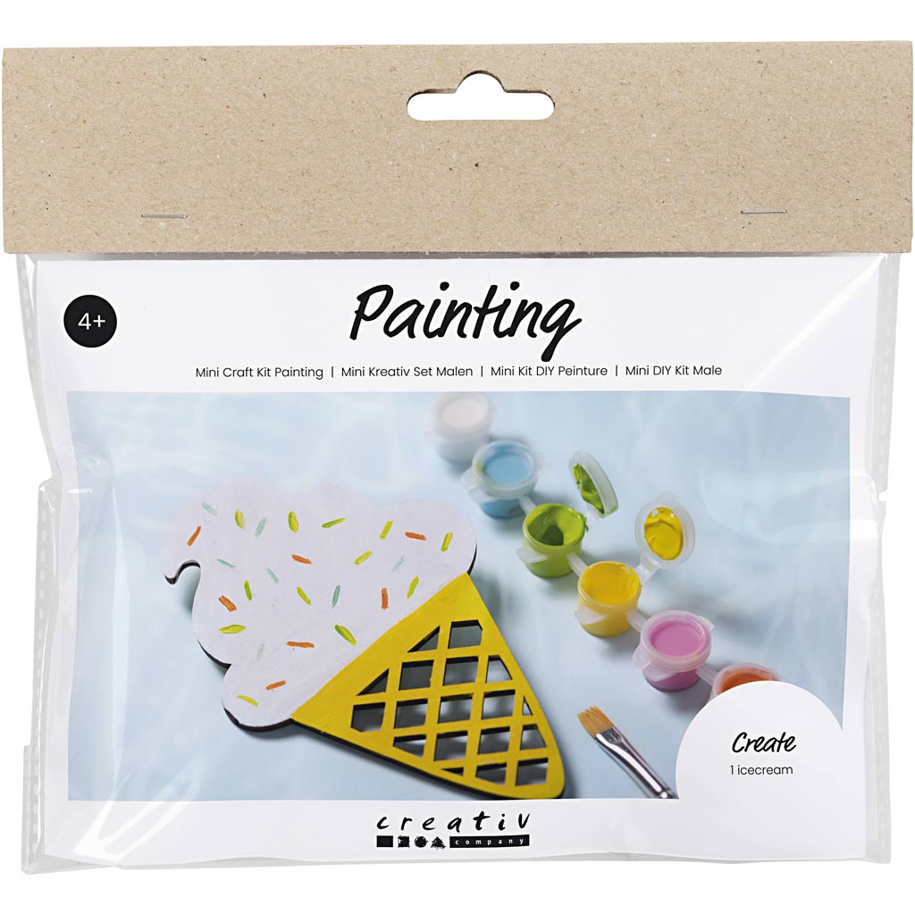 Mini set hobby Creative Company pittura, cono gelato, vari colori, 1 scatola