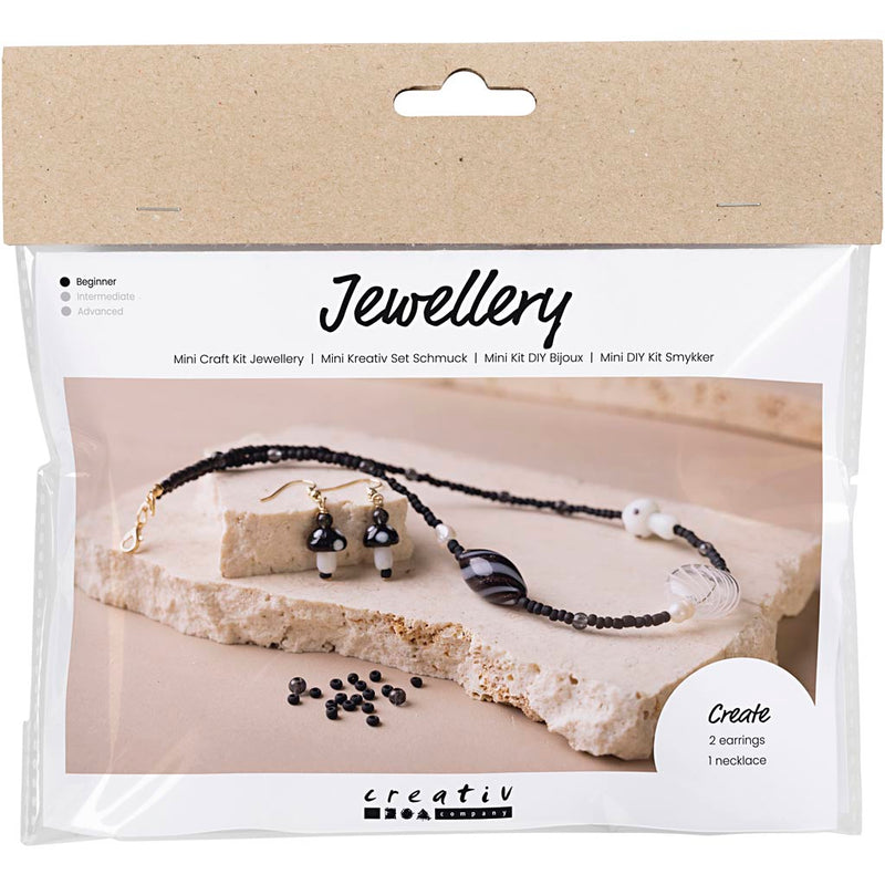Mini set hobby di Creativ Company, collana fantastica, armonia nera, 1 scatola