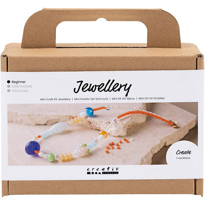 Creativ Company Mini Hobby Set de joyería, collar genial, colorido, 1 caja