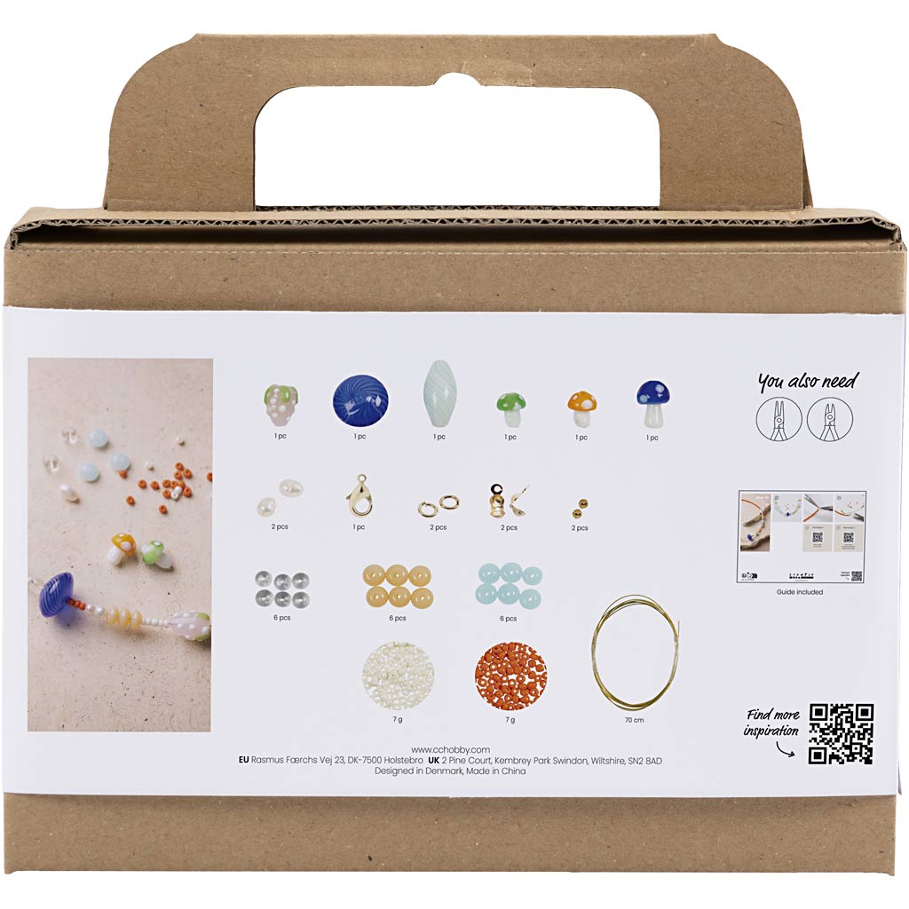 Creativ Company Mini Hobby Set de joyería, collar genial, colorido, 1 caja