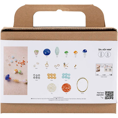 Creativ Company Mini Hobby Set de joyería, collar genial, colorido, 1 caja