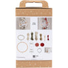 Set hobby Creativ Company macramè, ghirlanda natalizia, verde muschio, rosso Natale, bianco sporco, 1 scatola