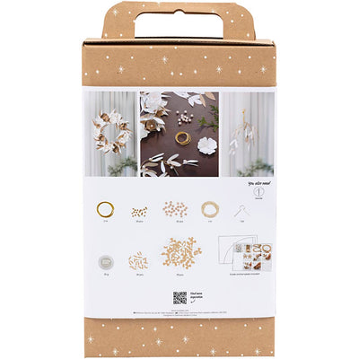 Set hobby Creative Company, decorazioni in carta, ghirlanda, bianco, naturale chiaro, 1 scatola