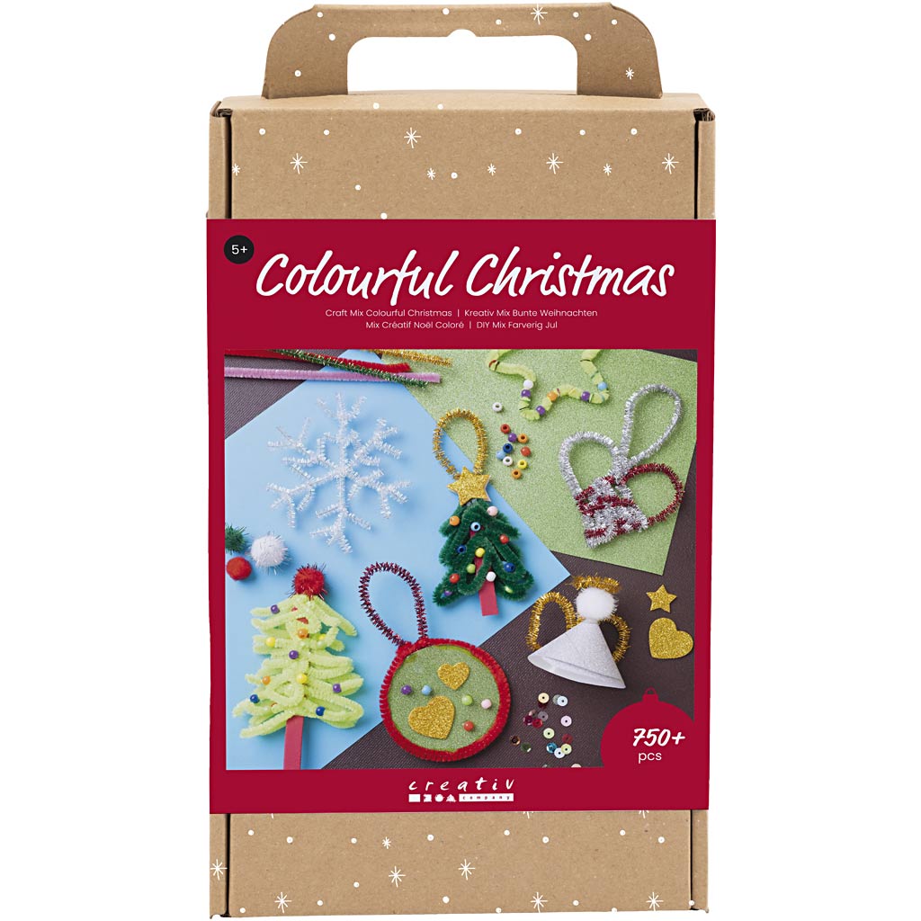Creativ company creative box colorful Christmas, Christmas figures, various colors, 1 box