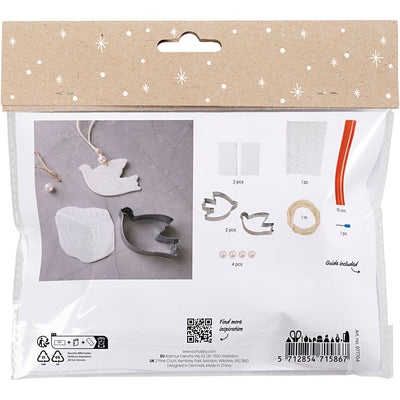 Creativ company mini set de hobby para esculpir, palomas, blanquecino, 1 caja