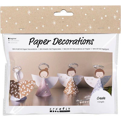 Mini set hobby Creative Company decorazioni in carta, angeli, vari colori, 1 scatola