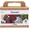 Mini set hobby Creativ Company macramè, Babbo Natale, rosso Natale, bianco sporco, 1 scatola