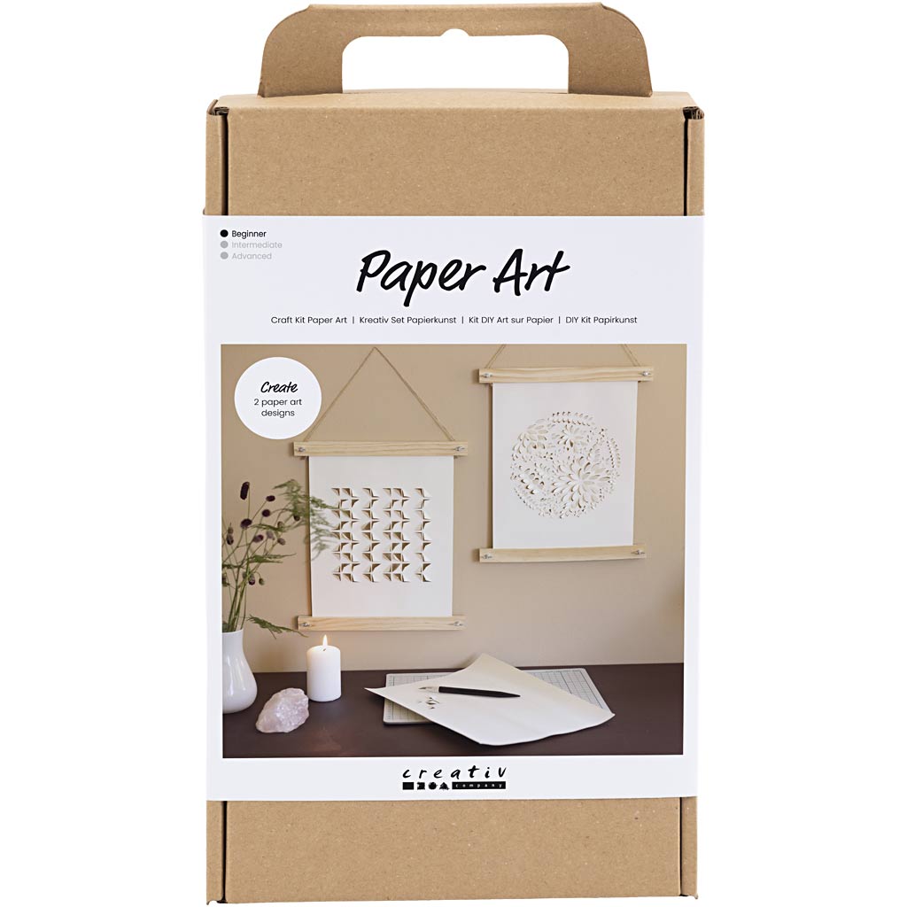 Creativ Company hobby set paper art, grucce di carta, bianco sporco, 1 scatola
