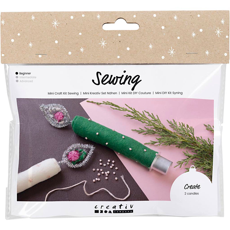 Mini kit per hobby cucito Creative Company, candele a lunga durata, 1 scatola