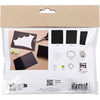 Creativ Company mini set hobby decorazioni di carta, pipistrelli, nero, bianco, 1 scatola