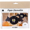 Creativ Company Mini Hobby Set Decoraciones de Papel, Murciélagos, Negro, Blanco, 1 Caja