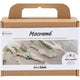 Creativ company mini hobby set macramé, llaveros, transparente mate, verde polvoriento, rosa suave, natural claro, 1 caja
