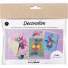 Creativ company mini set de hobby decoración, tarjetas decoradas, azul, verde, rosa, 1 caja