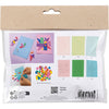 Creativ Company mini set hobby decorazione, biglietti decorati, blu, verde, rosa, 1 scatola