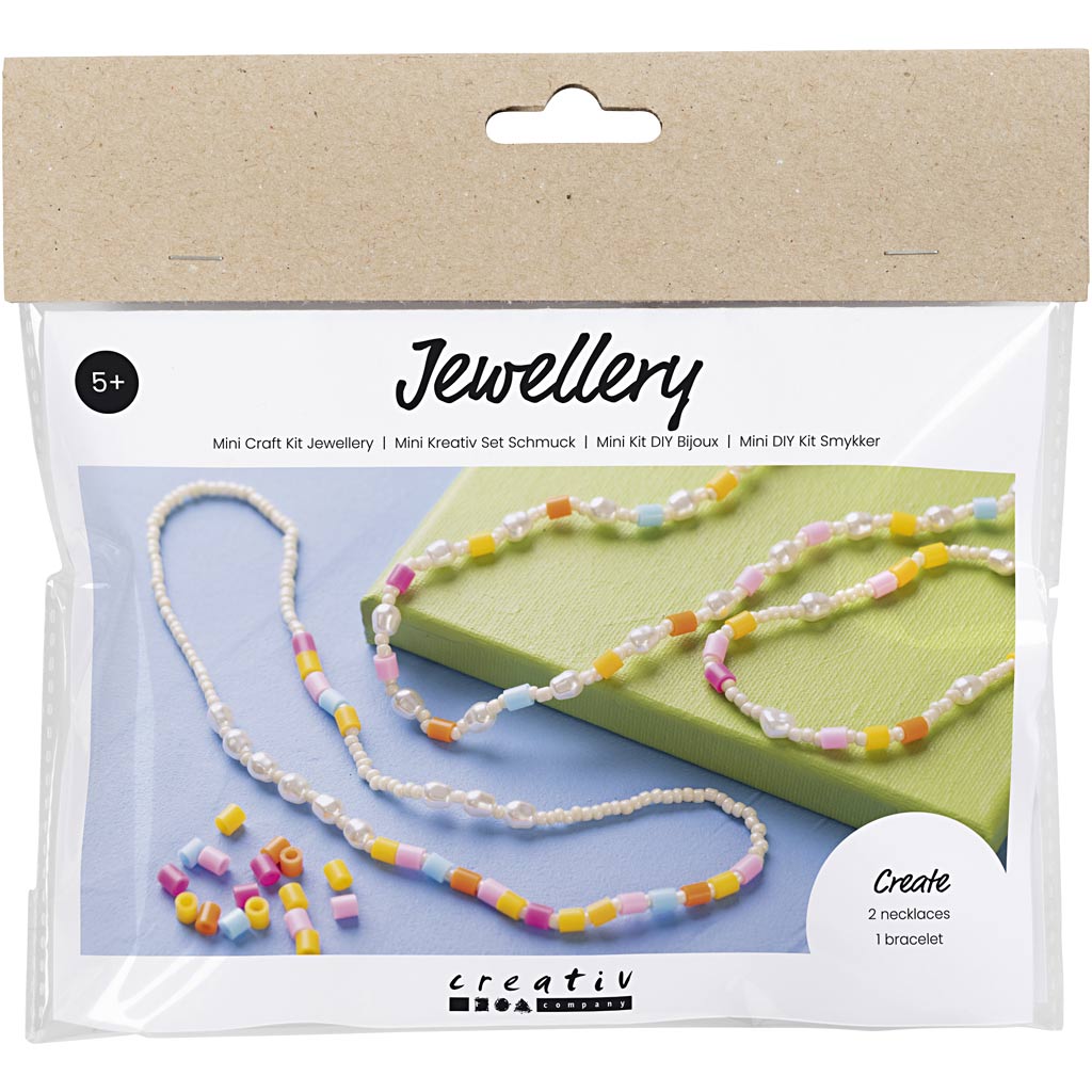 Mini set hobby gioielli, collane e braccialetti della Creativ Company, vari colori, 1 scatola