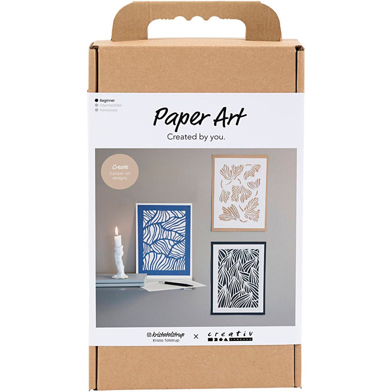 Set hobby Creativ Company con carta artistica, quadri da appendere, bianco sporco, 1 scatola