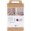 Creativ company hobby set velas decorativas, velas puntiagudas decoradas, blanco, 1 caja