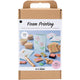 Creativ company hobby set impresión en espuma, cajas y tarjetas decoradas, beige, verde medio, menta, rojo brillante, 1 caja