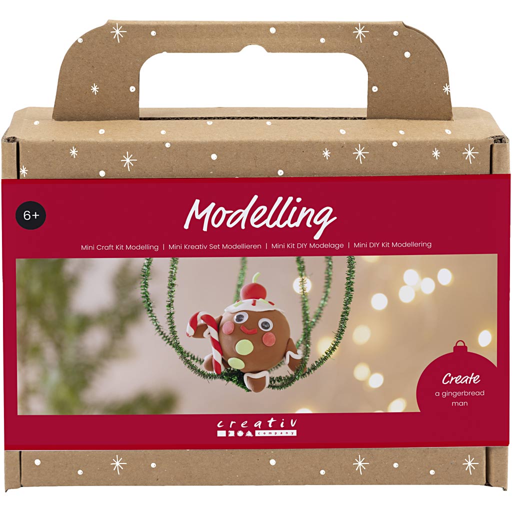 Creativ company mini set de hobby para esculpir, hombre galleta, varios colores, 1 caja