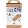 Set hobby Creative Company Casting, contenitori, blu, rosso, giallo chiaro, 1 scatola