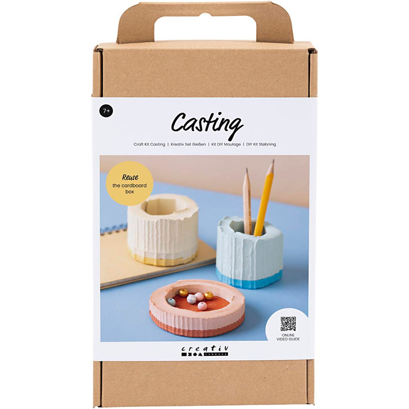 Set hobby Creative Company Casting, contenitori, blu, rosso, giallo chiaro, 1 scatola