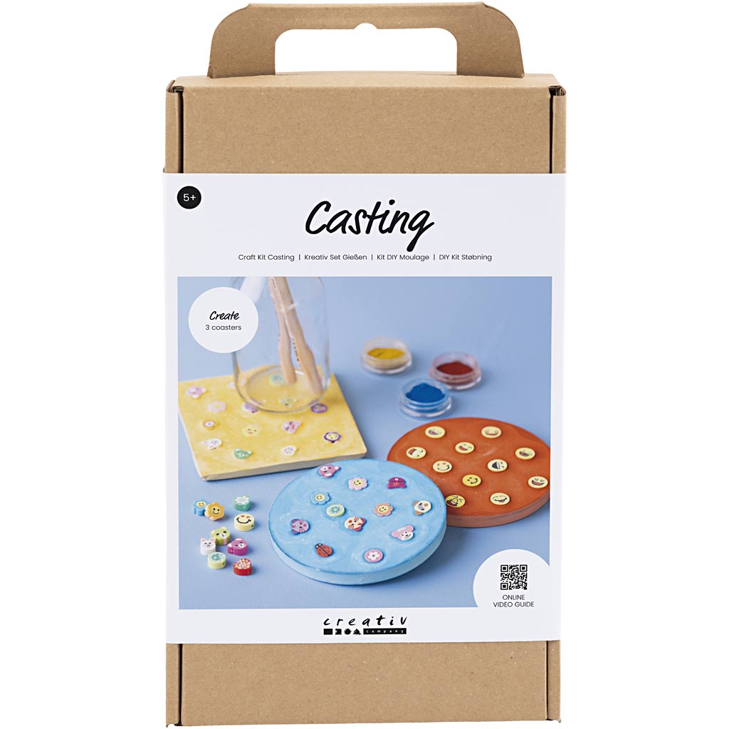 Set hobby Creative Company Casting, piastrelle, blu, rosso, giallo, 1 scatola