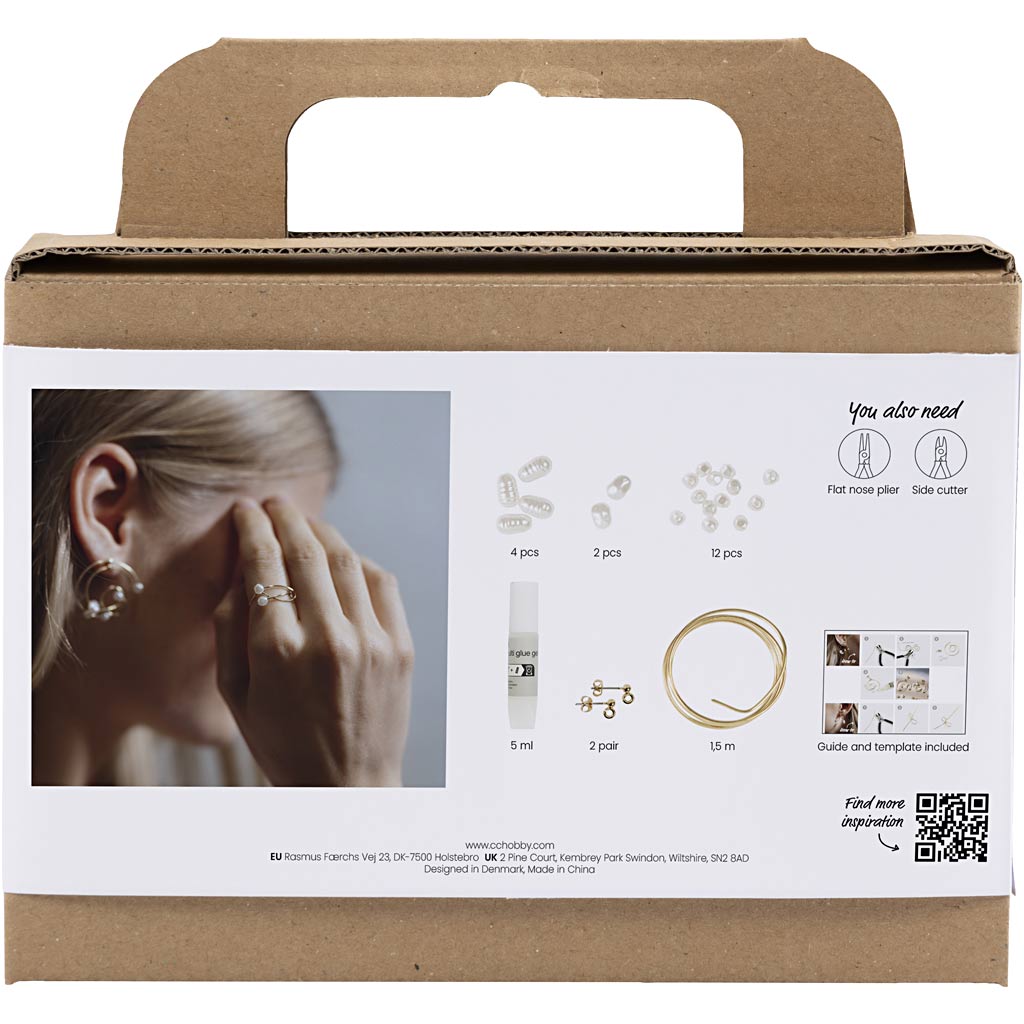 Creativ company http: www.cchobby.nl mini-hobbyset-sieraden-oorbellen-van-metaaldraad-verguld-1-doos