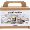Mini set hobby per candele Creativ Company, candela di soia con avventurina e ametista, crema, bianco sporco, 1 scatola
