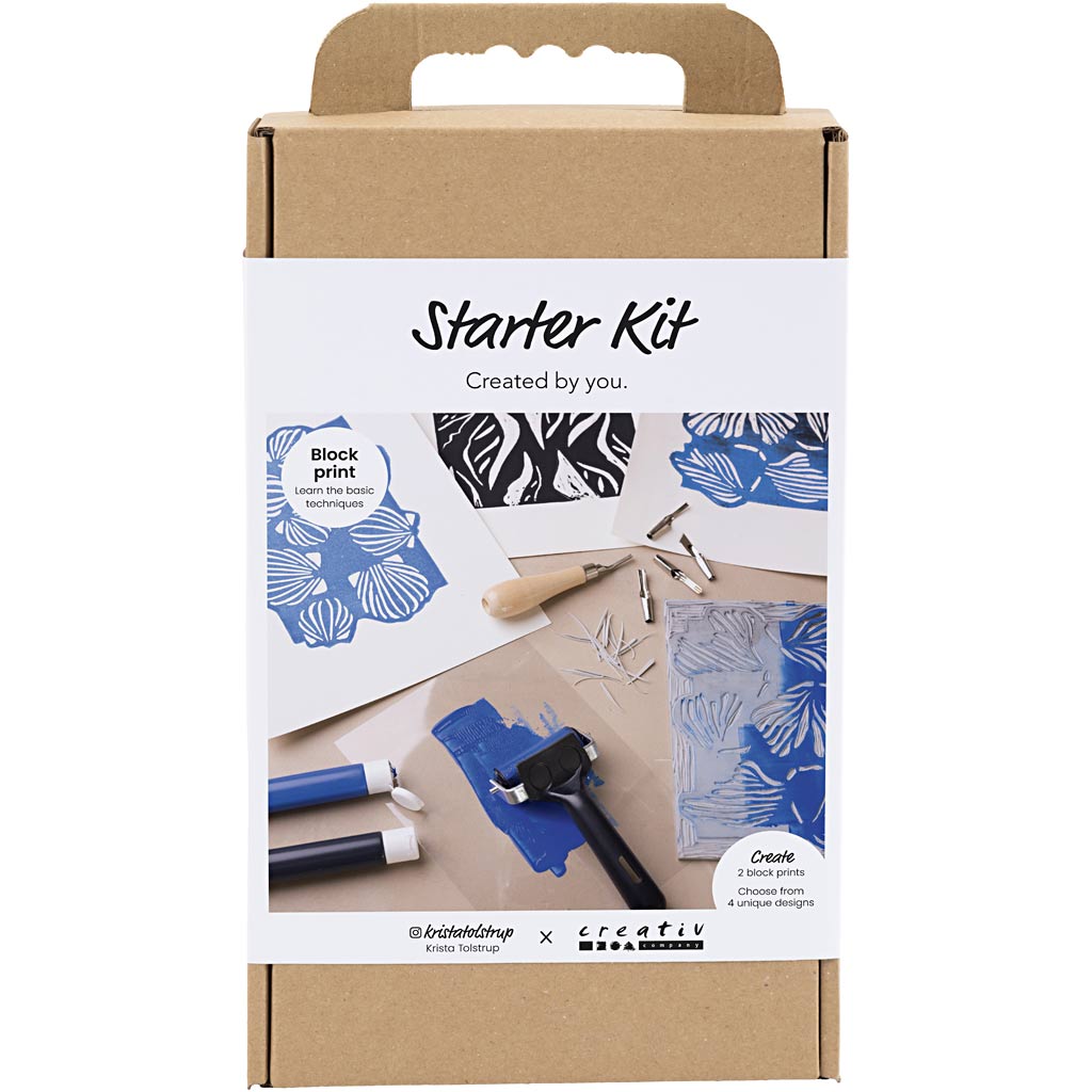 Creativ Company Starter Hobby Set Impresión en bloque, 1 caja
