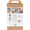 Set hobby per la creazione di candele Creativ Company, candela di soia a bolle, beige, azzurro, crema, 1 scatola