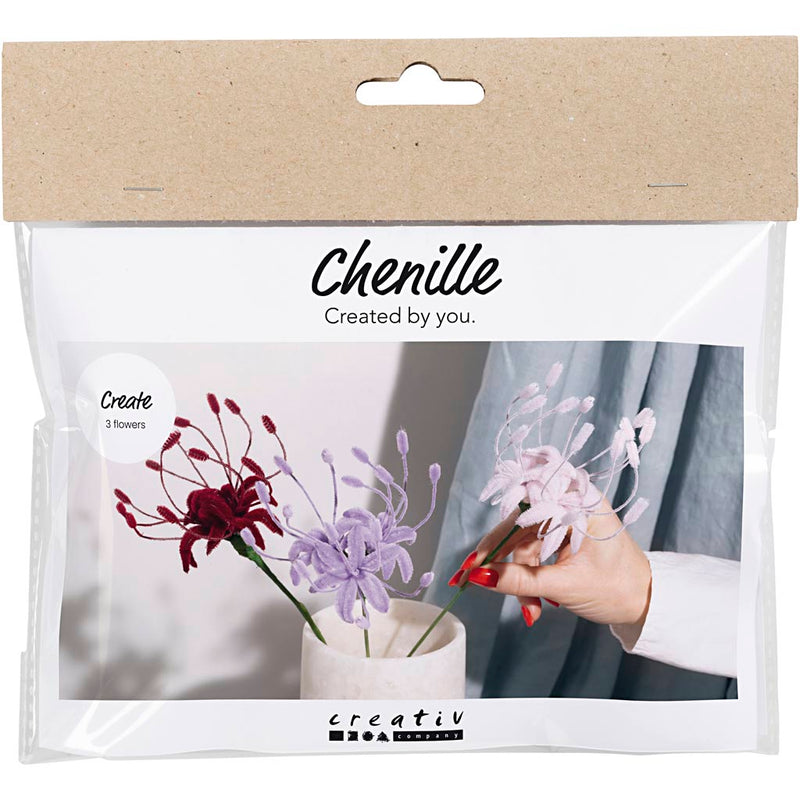 Creativ company https: www.cchobby.nl mini-hobbyset-bloemen-van-chenilledraad-lelie-lichtroze-lichtpaars-donkerrood-1-doos