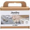 Mini set hobby di Creativ Company, gioielli, orecchini, bracciale e collana con design floreale, beige, beige chiaro, beige, 1 scatola