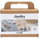 Mini set hobby di Creativ Company, gioielli, orecchini, bracciale e collana con design floreale, beige, beige chiaro, beige, 1 scatola