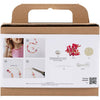 Creativ company mini hobby set de joyería, collar y pulsera, rosa, 1 caja