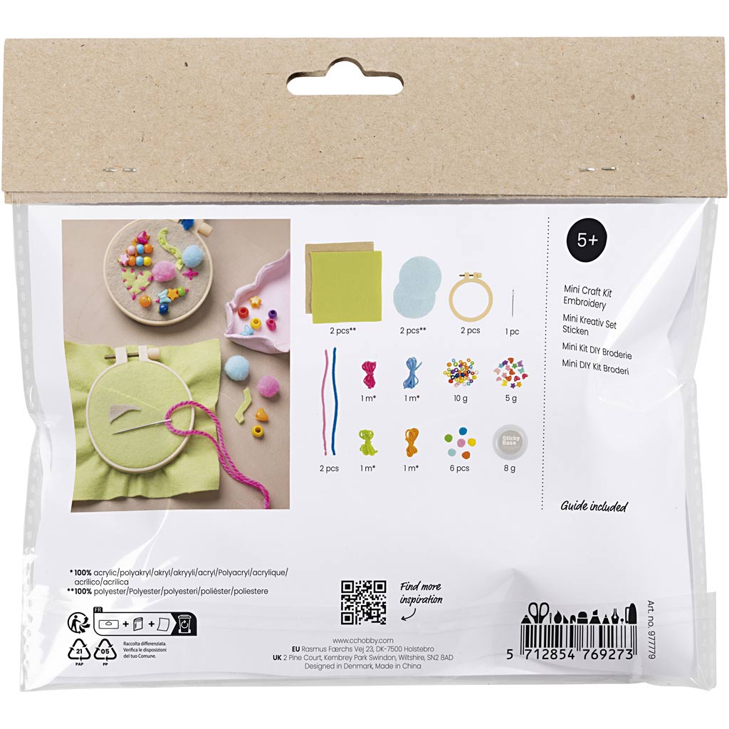 Creativ company mini hobby set bordado, fantasía, 1 caja