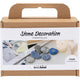 Creativ company mini hobby set decoración de piedra, azul, 1 caja