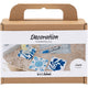 Creativ Company Mini Hobby Set Decoración, Posavasos de Porcelana, Azul, 1 Caja