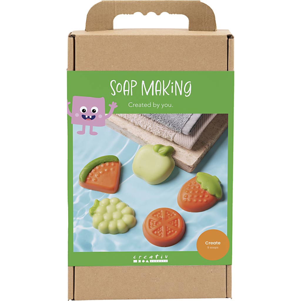 Set hobby per la produzione di sapone Creative Company, frutta, verde, arancione, 1 scatola